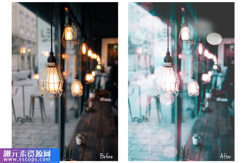 霓虹灯-Lightroom桌面和手机版移动预设和Photoshop滤镜ACR +散景叠加插图3