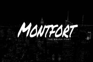 MONTFORT-自定义手工画笔字体插图