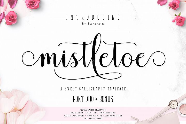 Mistletoe - Font Duo + Bonus