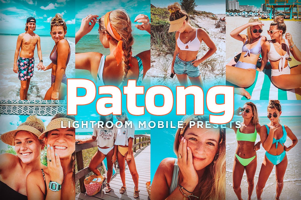 夏季海滩旅拍人像明亮生动LR预设 Mobile Lightroom Presets-Patong插图