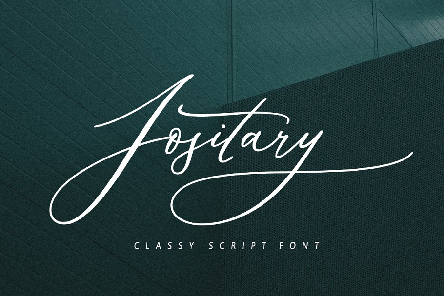 Jositary字体非常优雅是一种时髦的手写字体插图