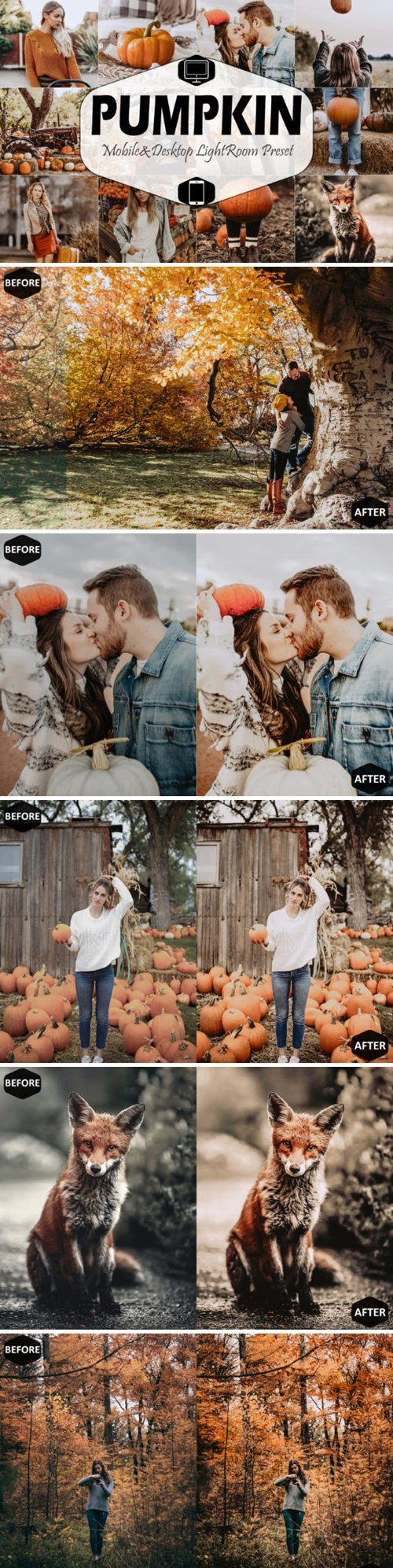 INS滤镜人像胶片预设APP LR移动版 lightroom预设Pumpkin Mobile Desktop Lightroom Presets插图1 INS滤镜人像胶片预设APP LR移动版 lightroom预设Pumpkin Mobile Desktop Lightroom Presets插图1