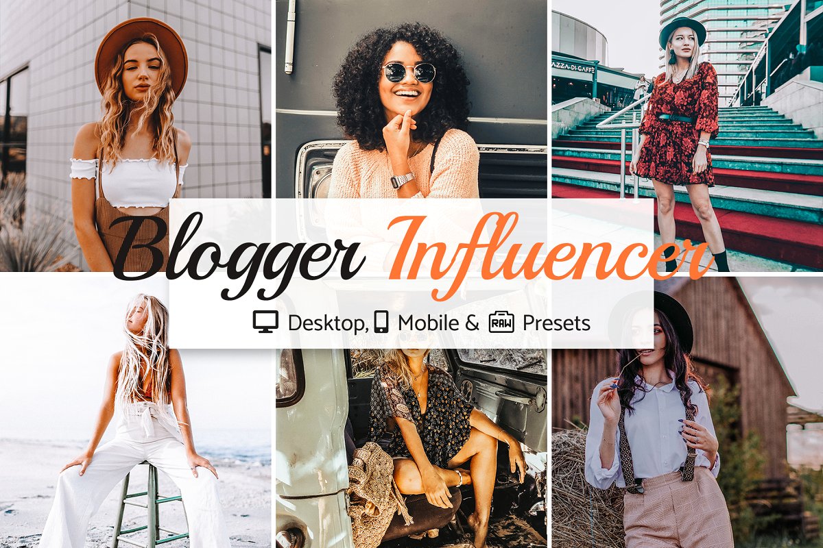 Insta博客旅拍人像展示LR预设/移动APP预设 Blogger Influencer Preset插图