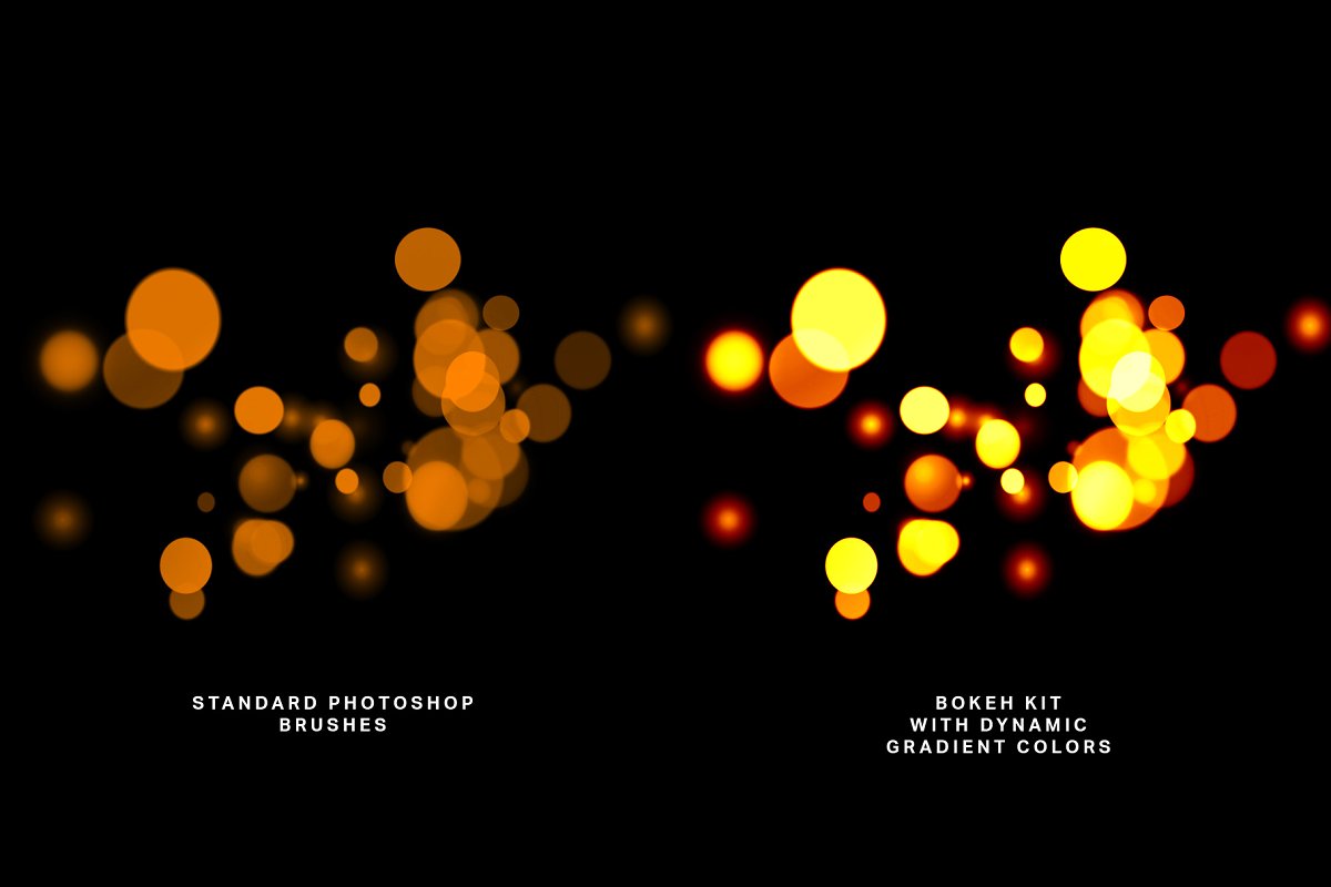 Bokeh Photoshop笔刷渐变动作适用于Photoshop的散景套件插图3