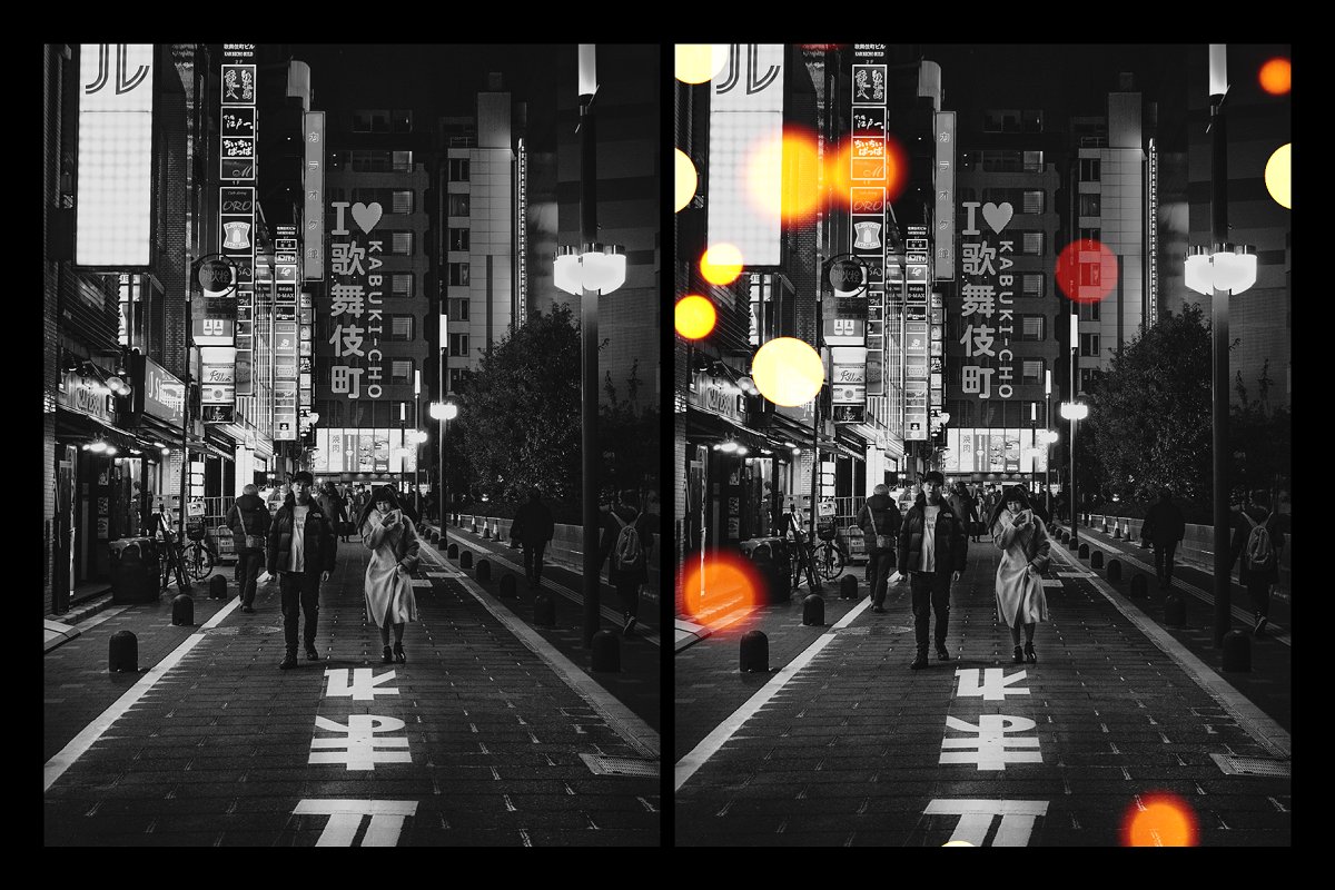 Bokeh Photoshop笔刷渐变动作适用于Photoshop的散景套件插图8