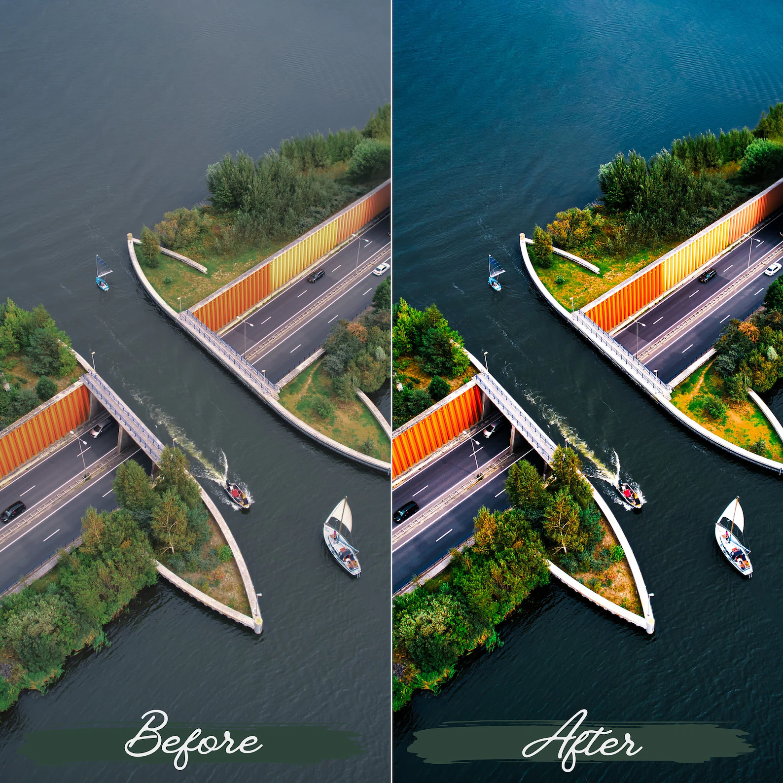 DJI大疆无人机LUT视频灰片还原调色预设 10款电影级航拍色彩分级工具包插图1