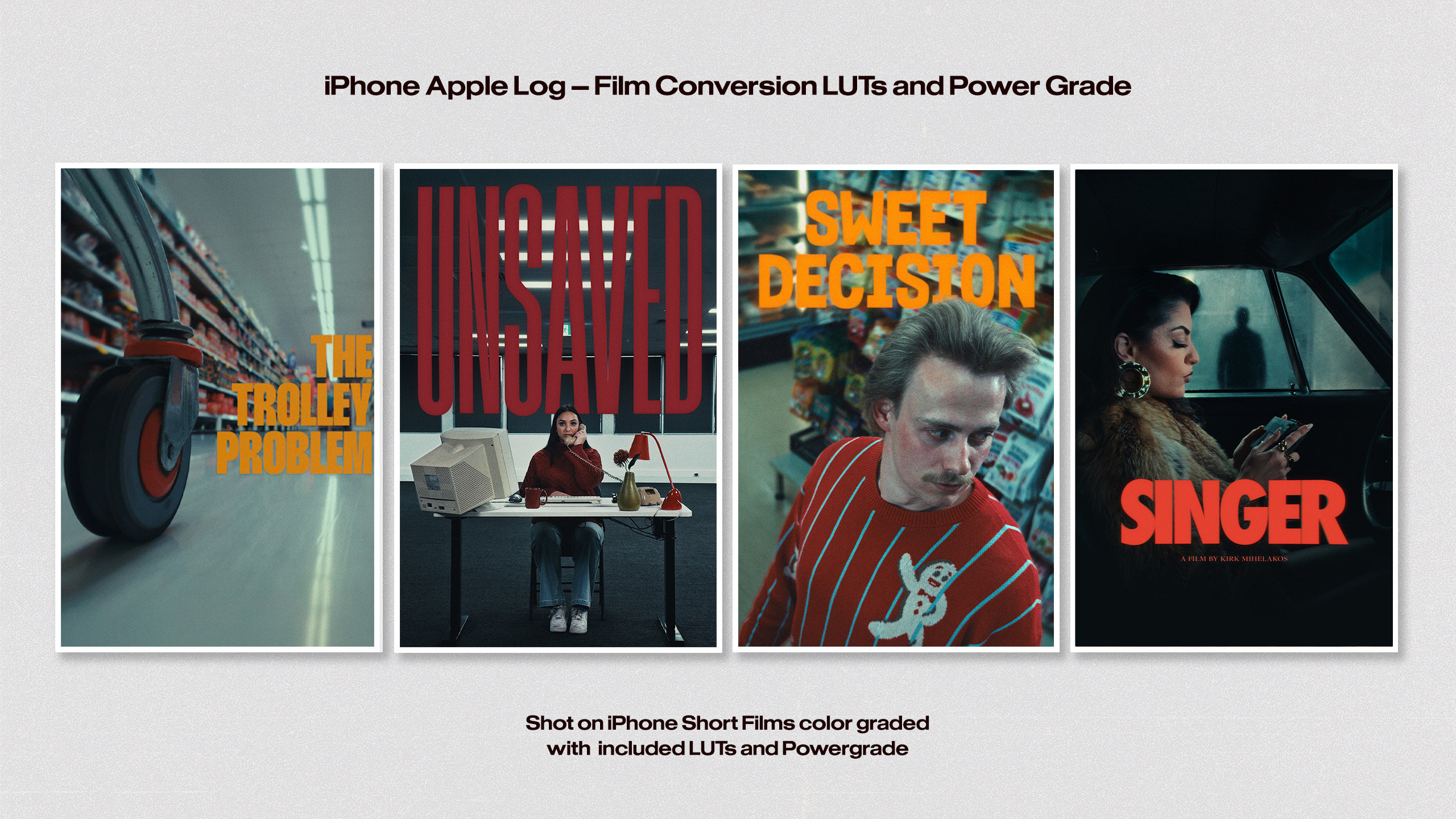 达芬奇Apple iPhone苹果手机电影感LOG视频LUTs调色预设 Kirk Mihelakos Apple iPhone Log